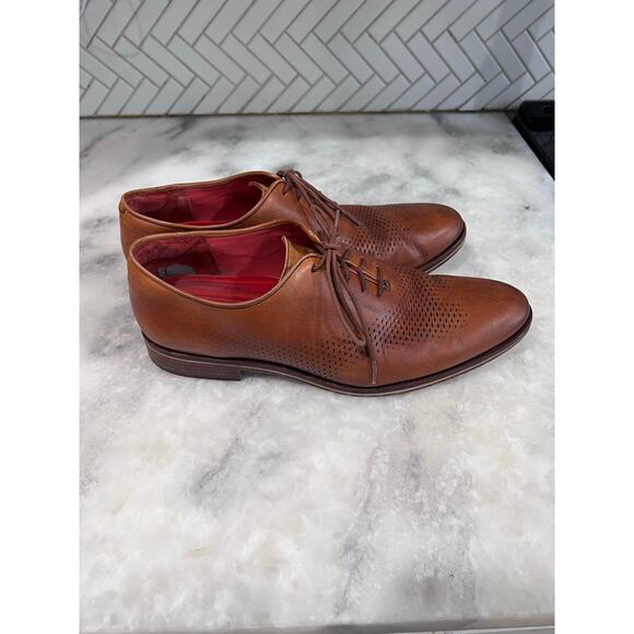 Cole Haan Washington Grand Laser Wingtip Oxford Brown Leather Men’s Shoes Sz 9 - Picture 6 of 13